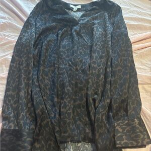 Halston Heritage Black Patterned Blouse